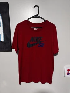 DE COLECCIÓN RARO Nike SB Skateboarding Swoosh Plateado Para Hombre Rojo Grande Dri-fit - Imagen 1 de 11