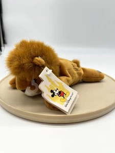 WALT DISNEY WORLD  ANIMAL KINGDOM ROARING SOUND LION 8" LONG BEAN BAG LION - Picture 1 of 4