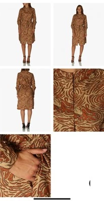 malene birger Lamyra Print Long Sleeve Button Front Belted Cotton Dress Sz, M/38 - Image 1 of 4