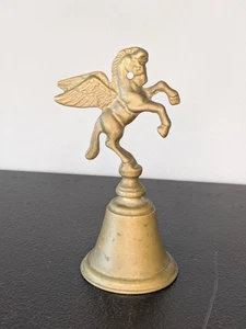 Campana de latón con mango de caballo alado Pegaso de colección 5,5" - Imagen 1 de 5