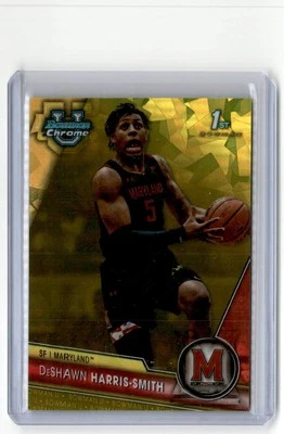 2023-24 Bowman University Sapphire #52 DeShawn Harris-Smith Yellow #/75 - Image 1 of 2