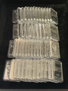 50 State 1/2 oz Silver Bar Collection - No MA but has 2 OR. See Letter. INV#7076 - Picture 1 of 9