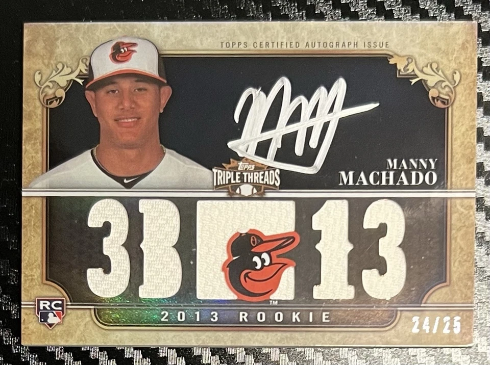 2013 Topps Triple Threads Manny Machado Reliquia Autógrafo Novato RC 24/25 Foto 1 de 1