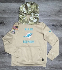 Nike Miami Dolphins Salute to Service Camo YOUTH Boys Medium Hoodie Sweatshirt - Picture 1 of 9