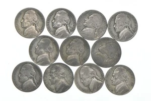 Wartime Nickel Set 1942-1945 PDS Circulated 11 Coin Collection War WWII *1618 - Picture 1 of 3