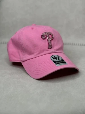 Pink Tonal Phillies Bling Hat  ‘47 Brand Clean Up Adjustable Hat - Image 1 of 4