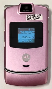 Motorola RAZR V3m - Rosa (Verizon) Muy Raro Teléfono Abatible - 00:08:22 Tiempo de conversación - Imagen 1 de 9