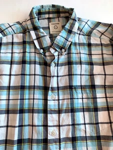 Life Khaki * kariertes langes SLV * Button Down Hemd * hellblau/weiß/mary/gelb * Herren Lg * - Bild 1 von 9