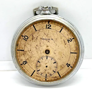 Orologio da tasca svizzero Cyma vintage antico cronometro militare raro meccanico vecchio - Foto 1 di 24