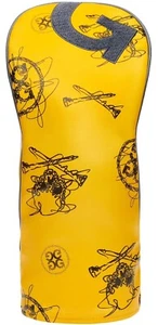 G/FORE Sketch Quarter G Velour Lined Driver Headcover G4AS23A63 Yellow and Gray - Picture 1 of 4