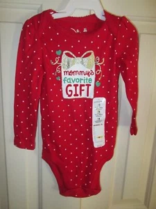 NWT long sleeve girls bodysuit, Sz 18 Mos "mommy's favorite gift" - Picture 1 of 4