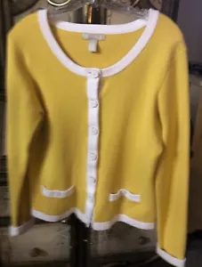 Banana republic size large jacket, yellow, 90% cotton; Rare Vintage - Picture 1 of 4