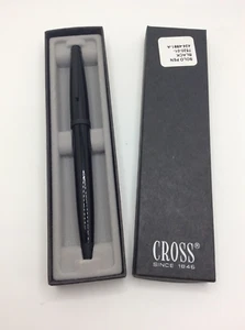 Vintage CROSS SOLO Ballpoint Pen Black, Matte Black Trim, Full Black Ink, RARE - Picture 1 of 4