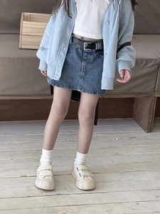 2024 girls' summer new Korean version of retro jeans skirt,  - Picture 1 of 6