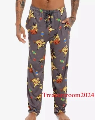 Pantalones de pijama Pokemon Halloween golosinas para hombre medianos 32-34 ¡NUEVOS! Foto 1 de 4