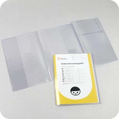 Funda protectora cuaderno de examen infantil transparente cuaderno en U estuche carpeta pasaporte de vacunación tarjeta