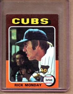 1975 Topps Mini Rick Monday # 129 (EX-EX/MT) KNITTERFREI - Bild 1 von 2