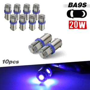 10x BA9S 5050 LED Interior Blue Light 53 51 57 3886X Dome Map Bulbs  - Picture 1 of 4