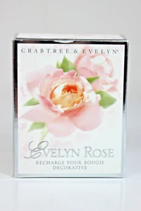 Crabtree & Evelyn Rose Fragranced Candle Refill Glass Jar NEW - Picture 1 of 3