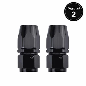 2Pcs 10AN Straight Swivel Hose End Fitting For CPE Oil Fuel Line Aluminum Black - Bild 1 von 12