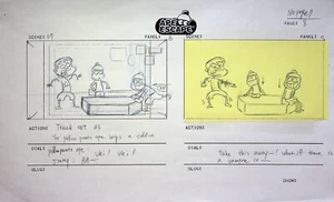 Ape Escape TV SERIES 2009 Hand Drawn Production Storyboard Page #WW - Picture 1 of 2