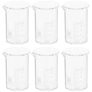 6 Pezzi Bicchiere Piccolo Vetro 10ml Attrezzatura Sperimentale Laboratorio Chimica - Foto 1 di 12