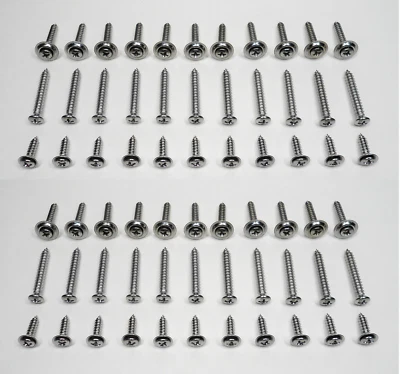 ¡NUEVO JUEGO DE 66 TORNILLOS DE RESTAURACIÓN CROMADOS PARA VEHÍCULOS CLÁSICOS/DE LA VIEJA ESCUELA! Foto 1 de 4