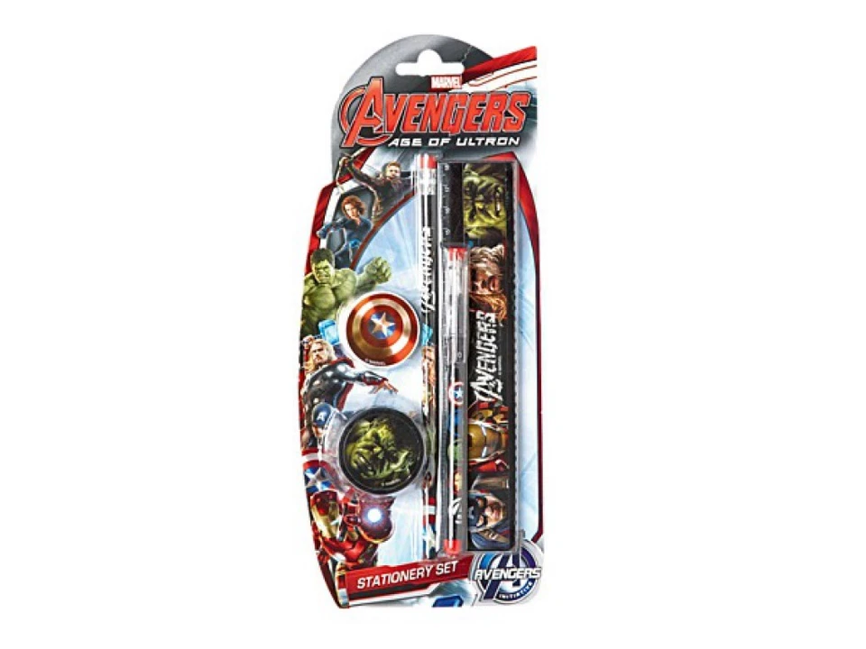Marvel Avengers Age Of Ultron Set de Papelería 5 Pieza - Goma, Pluma, Lápiz - Imagen 1 de 1