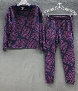 Juicy By Juicy Couture Girls Jogging Suit Sweat Pants Large 14 Sweatshirt XL 16 - Picture 1 of 17