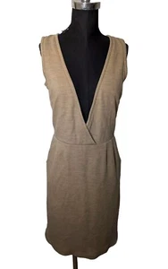 St. John Couture Women's Wool Satin A Line Dress Pockets Beige Size 4 PleaseRead - Picture 1 of 15
