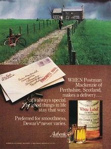 Anuncio impreso vintage de whisky escocés dewar's Farmhouse cartero Escocia 1982 escocés - Imagen 1 de 1