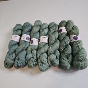 Lot Of 7 Lorna's Laces Shepherd  Yarn Superwash Merino Wool 43ns Sage 2oz Size 