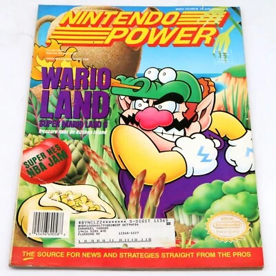 Nintendo Power Vol 58 Mar 1994 Wario Land Super Mario Land 3 + Poster + Cards - Image 1 of 4