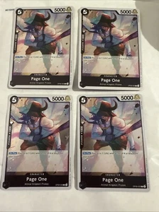 ONE PIECE CARD GAME- 0P08-092- PAGE ONE- X 4-OP08- NM/MT R PLAYSET - Foto 1 di 3