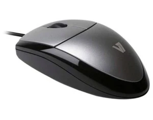V7 MV3000 Full Size USB Optical LED Mouse Optical (Black/Silver) - Window Box - Picture 1 of 5