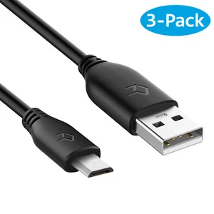 Rankie 3-Pack 3ft Micro USB Cable High Speed Data and Charging (Black) - Picture 1 of 6