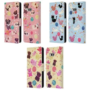 HEAD CASE DESIGNS SPACE UNICORNS LEATHER BOOK WALLET CASE COVER FOR HTC PHONES 1 - Picture 1 of 7