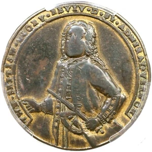 1739 Adams-Chao PBv 23-T R-6 PCGS VF 25 Porto Bello Admiral Vernon Medal - Picture 1 of 3