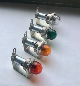 Vintage RED GREEN AMBER CLEAR WHITE beehive lenses dash light DIALCO Mix-n-Match - Picture 1 of 3