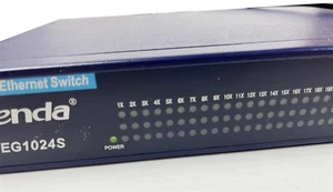 Network Switch 16 Port 10/100/1000 Tenda TEG1024S Gigabit Blue - Picture 1 of 5