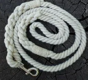 Natural Cotton Rope Dog Leash Nautical Dog Leash Undyed Cotton Dog Leash Organic - Picture 1 of 8