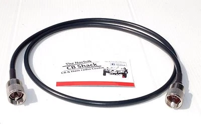 Mini8 Patch Lead 1M RG8 50 Ohm Coaxial Low Loss 1 metre 3' jumper lead