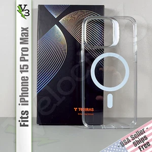 Torras Case for iPhone 15 Pro Max - Diamond Clear | Camera Lens Stand | Magnetic - Picture 1 of 16