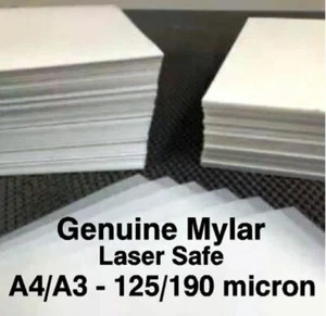  Mylar Stencil Sheets Blank A4 /A3  125/190 Micron Laser Safe Reusable - Picture 1 of 4