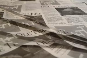 Fettfestes Papier Zeitungsdesign. Das gute alte Design. Nachrichtendruck - Bild 1 von 2
