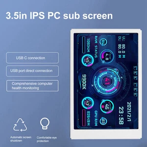 (White) 3.5in IPS Computer Temp Monitor USB Mini Screen CPU RAM HDD Data - Picture 1 of 23