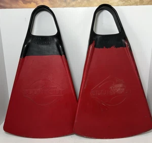 Toobs Bluntcut Flossen Größe Extra Large Bodyboarden Schwimmen Surfen rot schwarz HERGESTELLT IN DEN USA - Bild 1 von 6