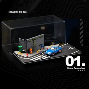 1:64 Model Car Diorama City Street Scenery highway Parking Lot Station Scene NLP - Picture 1 of 16