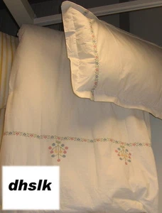 IKEA Romantic Embroidered DUVET COVER SET White QUEEN Royal 18th Century French - Picture 1 of 5