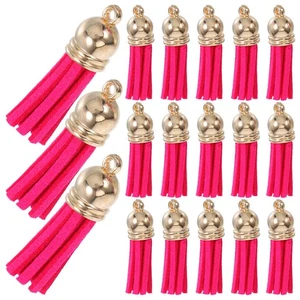 50 Pcs Tassels in Bulk Colors Faux Craft Supplies Keychain - Picture 1 of 18